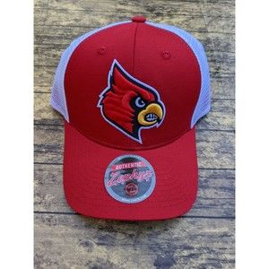 NWT NEW Zephyr Louisville Cardinals NCAA Basketball Football Red Trucker Hat